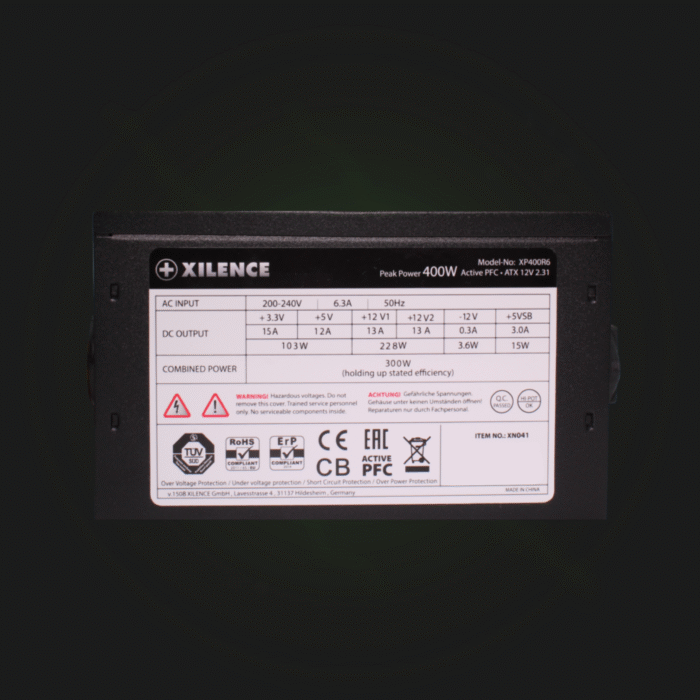 კვების ბლოკი: Xilence Power Supply XP400 400 Watt - Image 2