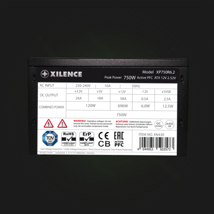 კვების ბლოკი: Xilence 750 Watts Efficiency PFC XN430 80+ - Image 2