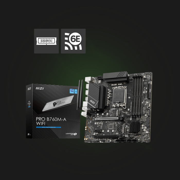 დედა დაფა: MSI PRO B760M-A WIFI LGA1700 DDR5 - Image 1