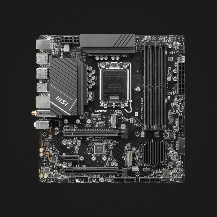 დედა დაფა: MSI PRO B760M-A WIFI LGA1700 DDR5 - Image 2
