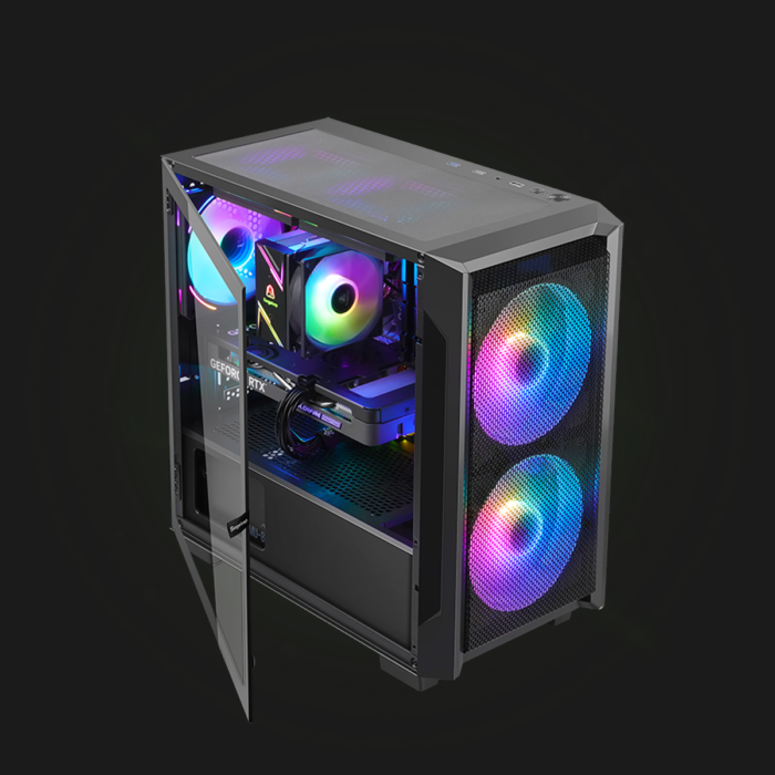 ქეისი: Segotep Gremlin1 Black + 3 RGB Cooler - Image 3