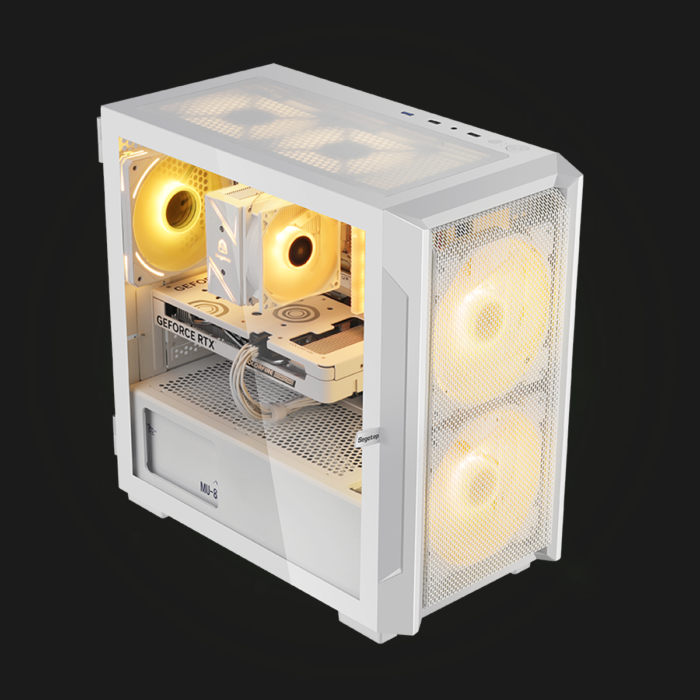 ქეისი: Segotep Gremlin1 White + 3 RGB Cooler - Image 2