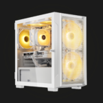 ქეისი: Segotep Gremlin1 White + 3 RGB Cooler