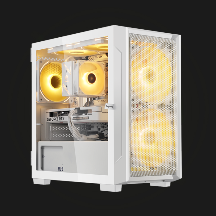ქეისი: Segotep Gremlin1 White + 3 RGB Cooler - Image 1