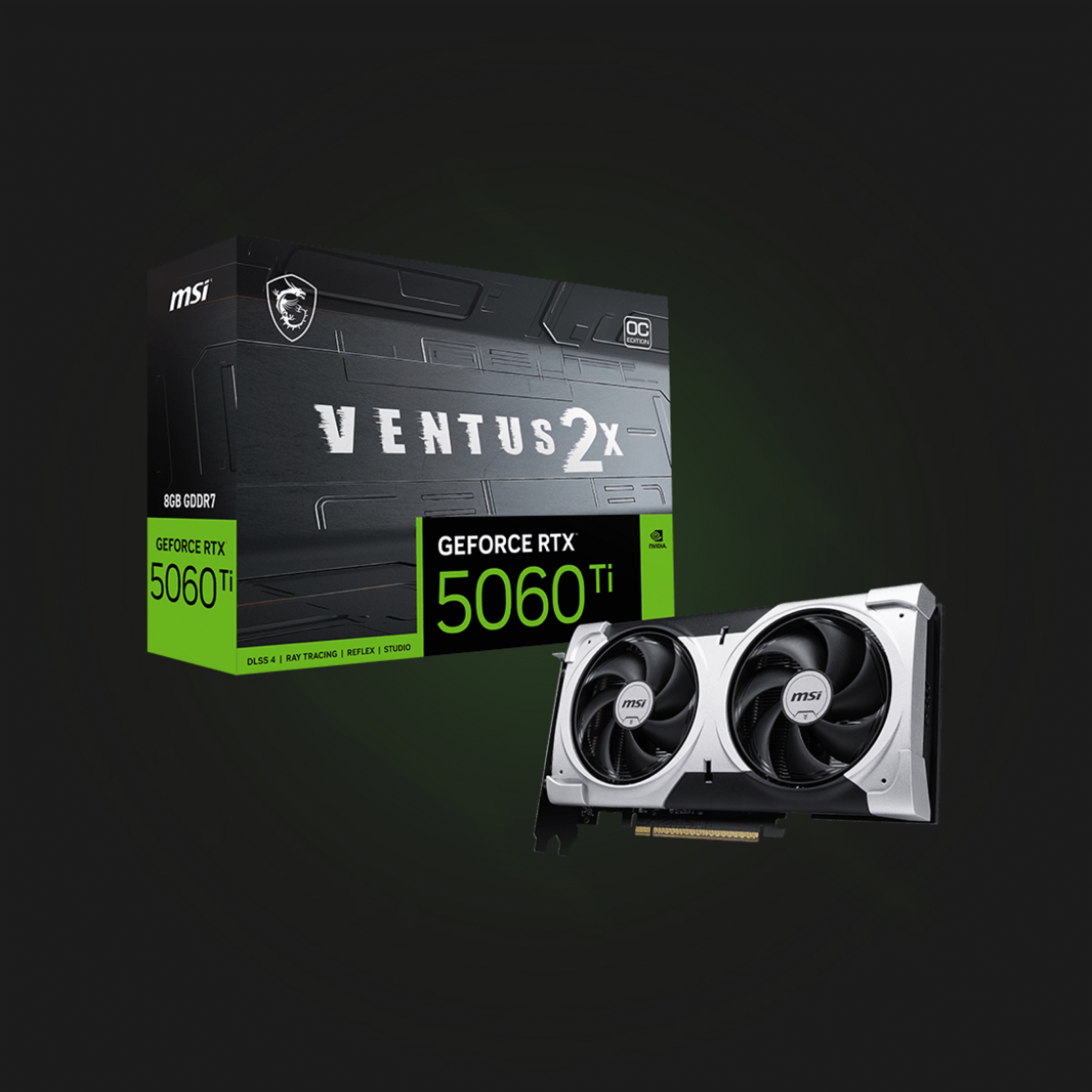 SITE-912-V536-001 ვიდეო ბარათი: MSI VENTUS PLUS 2X OC RTX 5060 Ti 8GB - Image 1